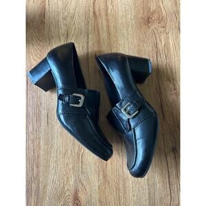 Franco Sarto Zuma Block Heel Loafers Size 7.5